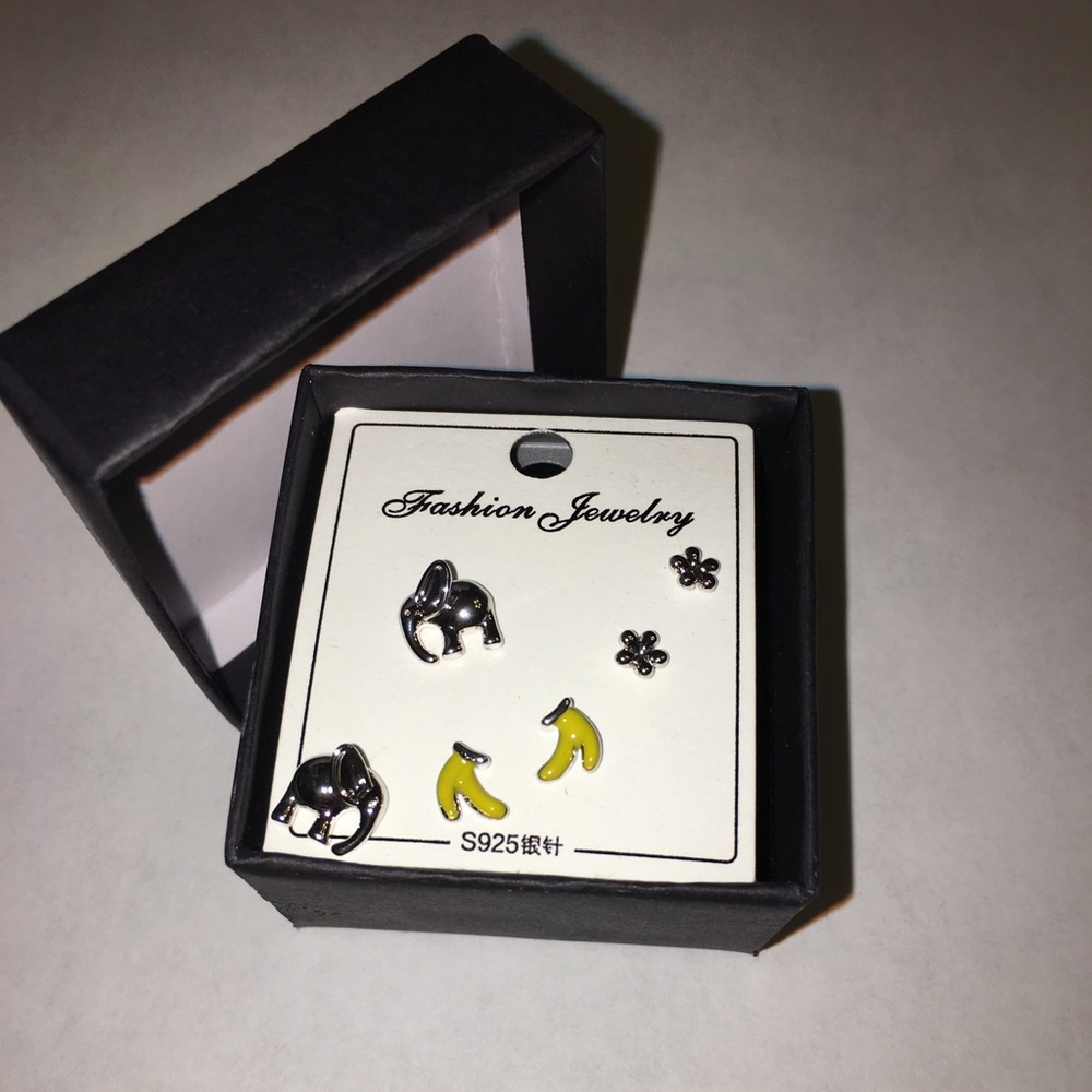 NWT!!! 3 Pairs Tiny Lucky Earrings